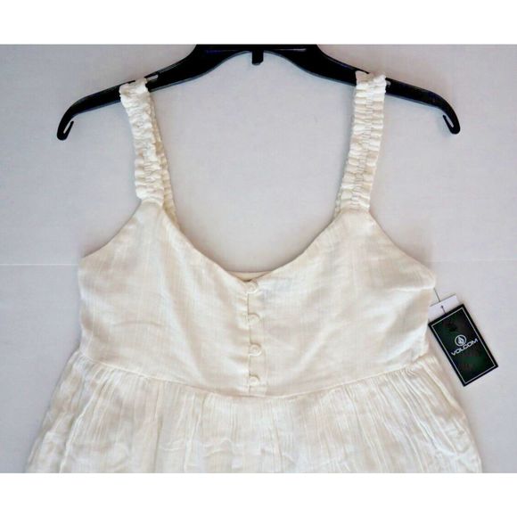 Volcom B1322309 Women's Sz XS Star White A Full Out Babydoll Cami Dress - Picture 6 of 10